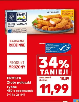 Złote paluszki rybne Frosta promocja w Kaufland