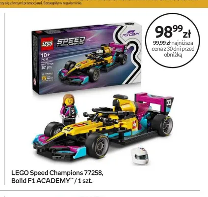 Klocki LEGO Speed Champions 77258 Bolid F1 ACADEMY promocja w Empik