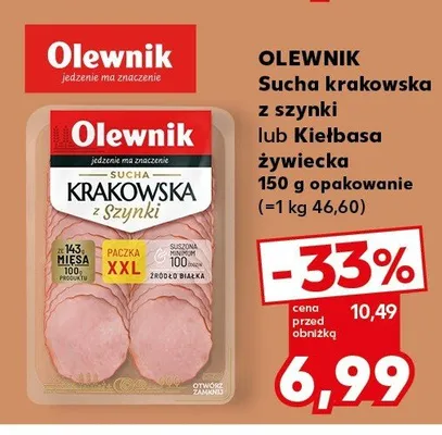 Kiełbasa żywiecka Olewnik promocja w Kaufland