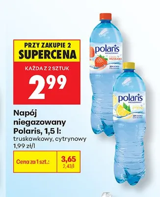 Napój niegazowany Polaris truskawkowy promocja w Biedronka