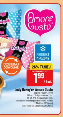 Lody Hokey'ek śmietankowe Amore Gusto promocja w POLOmarket