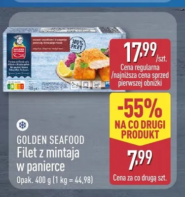 Filet z mintaja w panierce Golden Seafood promocja w Aldi