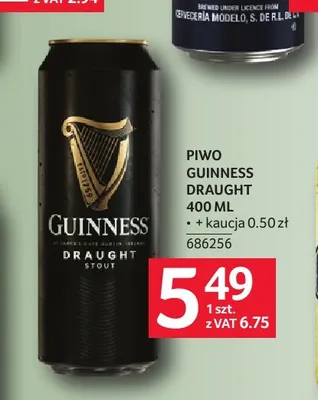 Piwo Guinness Draught promocja w Selgros