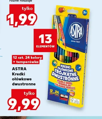 Kredki ołówkowe dwustronne Astra 12 sztuk promocja w Kaufland