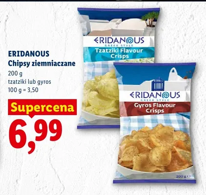 Chipsy ziemniaczane Eridanous Tzatziki promocja w Lidl