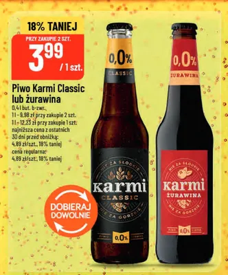 Piwo bezalkoholowe Karmi Classic promocja w POLOmarket