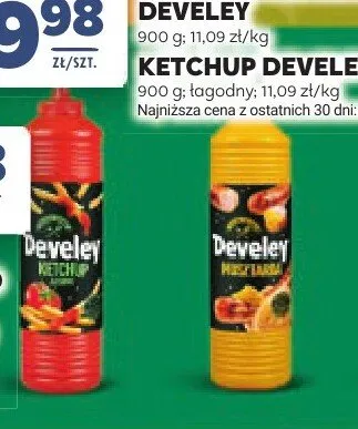 Ketchup łagodny Develey promocja w Stokrotka