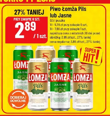 Piwo Łomża Pils promocja w POLOmarket