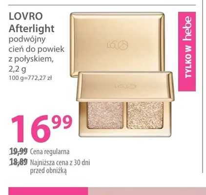 Podwójny cień do powiek z połyskiem Lovro Afterlight promocja w Hebe