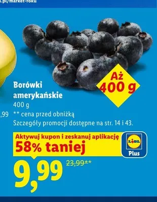 Borówki amerykańskie promocja w Lidl