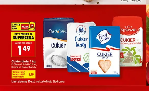 Cukier biały Sweet Family promocja w Biedronka