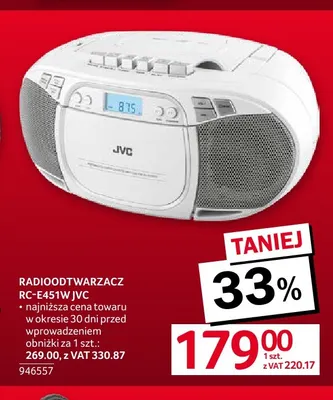 Radioodtwarzacz RC-E451W Jvc promocja w Selgros