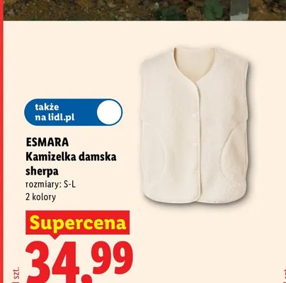 Kamizelka damska sherpa Esmara promocja w Lidl