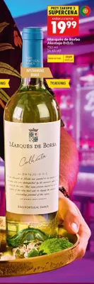 Wino białe wytrawne Marquês de Borba Alentejo D.O.C. promocja w Biedronka