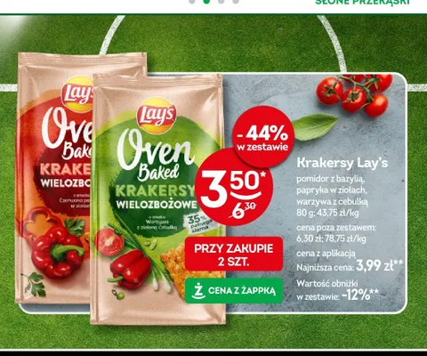 Krakersy Lay's Oven Baked warzywa z cebulką promocja w Żabka
