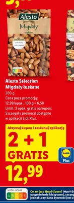 Migdały łuskane promocja w Lidl