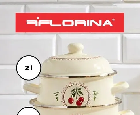 Garnek emaliowany Florina ø18cm promocja w Netto