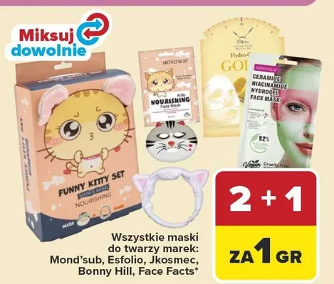 Maski do twarzy Mond'sub promocja w Carrefour