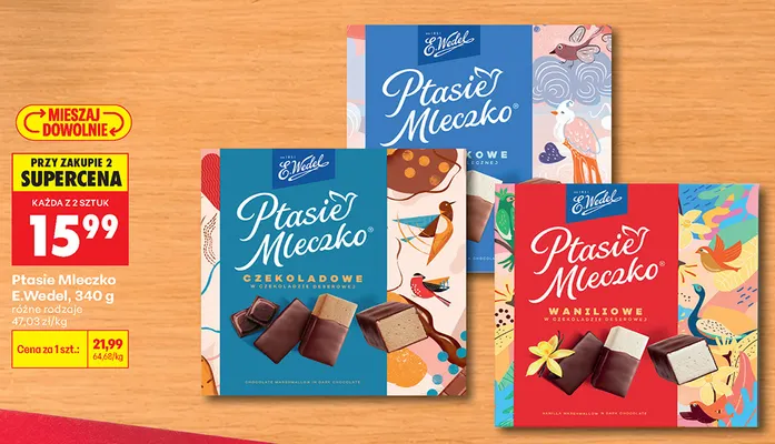 Ptasie Mleczko E.Wedel promocja w Biedronka