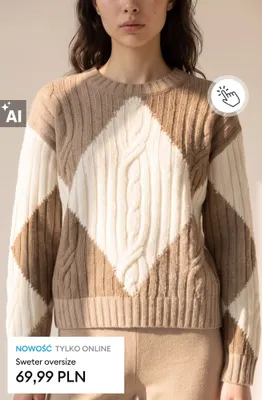 Sweter oversize promocja w Sinsay