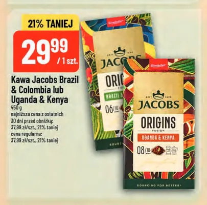 Kawa ziarnista Jacobs Brazil & Colombia promocja w POLOmarket