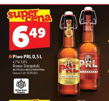 Piwo PRL filtrowane promocja w TOPAZ