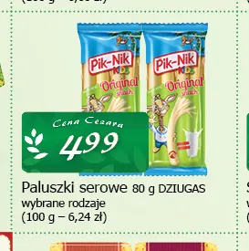 Paluszki serowe Pik-Nik Dziugas promocja w CEZAR Delikatesy
