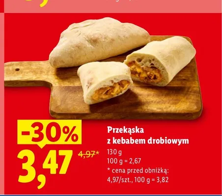 Przekąska z kebabem drobiowym promocja w Lidl