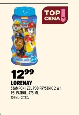 Szampon i żel pod prysznic 2 w 1 Psi Patrol Lorenay promocja w Drogerie Natura