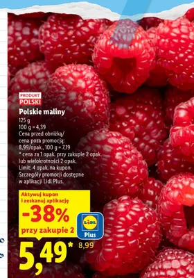 Maliny polskie promocja w Lidl