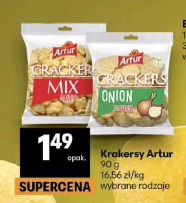Krakersy rybki Artur promocja w Delikatesy Centrum