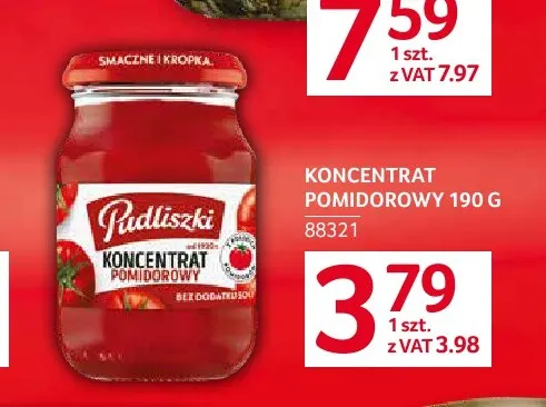 Koncentrat pomidorowy Pudliszki promocja w Selgros