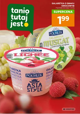 Galaretka o smaku owocowym Lichee Polmlek promocja w Stokrotka