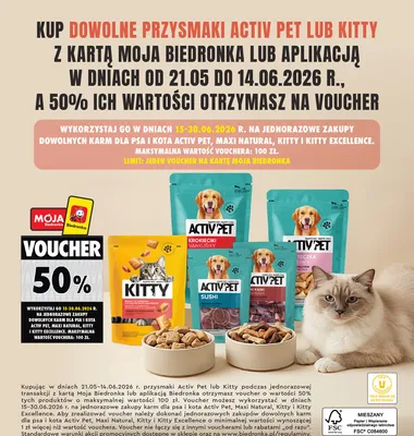 Przysmaki dla psa ACTIV PET Mięsne Kąski promocja w Biedronka