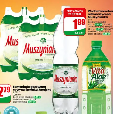 Lemoniada gazowana cytryna limonka Jurajska promocja w Dino