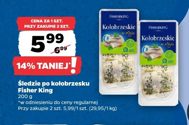 Śledzie po kołobrzesku Fisher King promocja w Netto