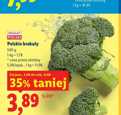 Brokuły polskie promocja w Lidl