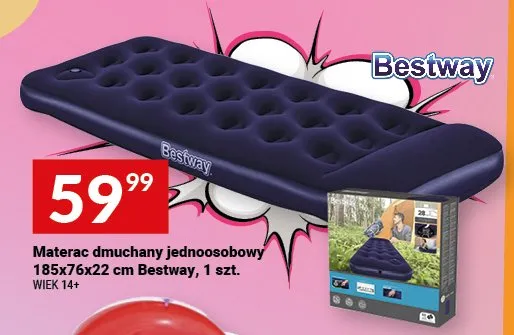 Materac dmuchany jednoosobowy Bestway promocja w Twój Market
