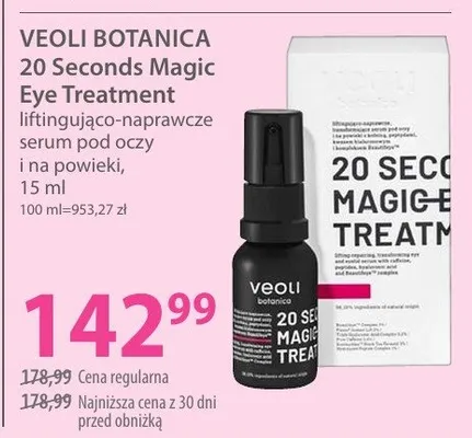 20 Seconds Magic Eye Treatment liftingująco-naprawcze serum pod oczy i na powieki promocja w Hebe