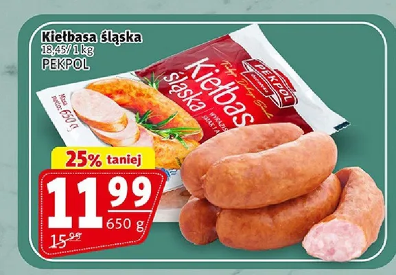Kiełbasa śląska Pekpol promocja w Prim Market
