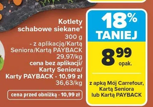 Kotlety schabowe siekane promocja w Carrefour