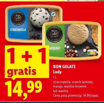 Lody Bon Gelati stracciatella promocja w Lidl