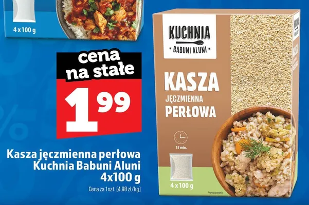 Kasza jęczmienna perłowa Kuchnia Babuni Aluni 4-pak 100 g promocja w TOPAZ