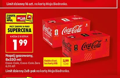 Napój gazowany Coca-Cola 8-pak 330ml promocja w Biedronka