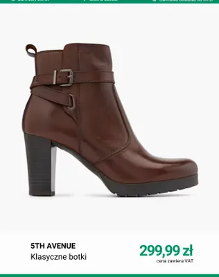 Klasyczne botki 5th Avenue promocja w Deichmann