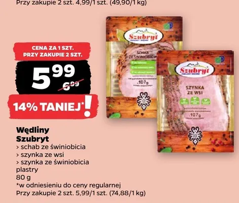 Wędliny Szubryt promocja w Netto
