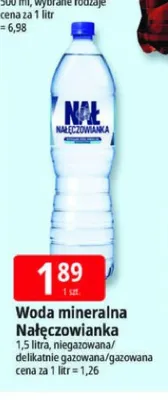 Woda mineralna Nałęczowianka gazowana promocja w Leclerc