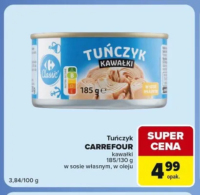 Tuńczyk kawałki w oleju Carrefour Classic promocja w Carrefour Express