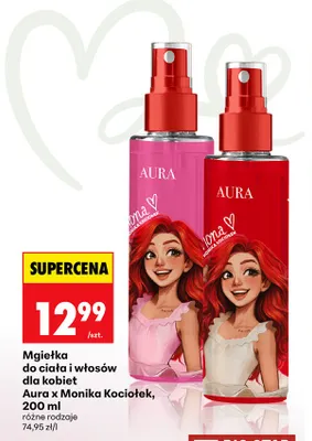 Mgiełka do ciała i włosów dla kobiet Aura x Monika Kociołek promocja w Biedronka