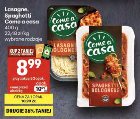 Spaghetti Bolognese Come a casa promocja w Delikatesy Centrum